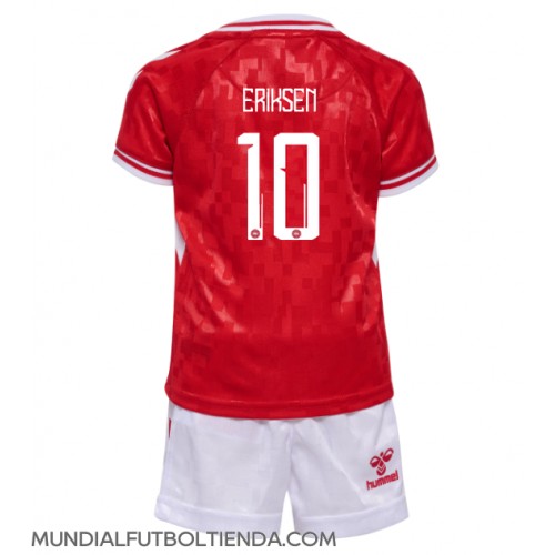 Camiseta Dinamarca Christian Eriksen #10 Primera Equipación Replica Eurocopa 2024 para niños mangas cortas (+ Pantalones cortos)